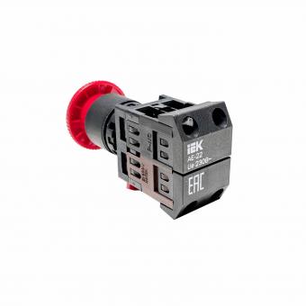 Кнопка СТОП AE-22 220В с фиксацией красная. BBG10-AE-K04 IEK